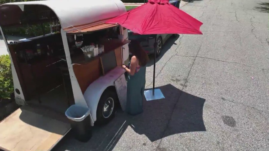 A man caught on video during a racist rant targeting the owners of a coffee cart in Altadena on July 8, 2024. (Ka-Ibigan Cafe)