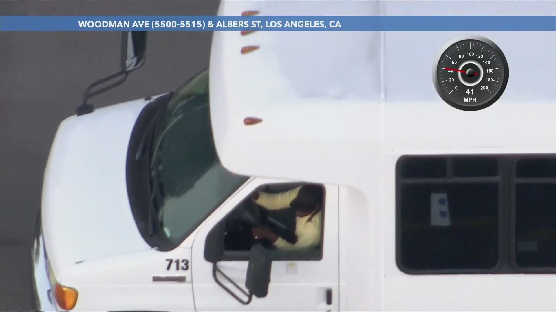 A suspect who stole a van from a children's hospital was arrested after leading police on a wild chase through Los Angeles on July 2, 2024. (KTLA)