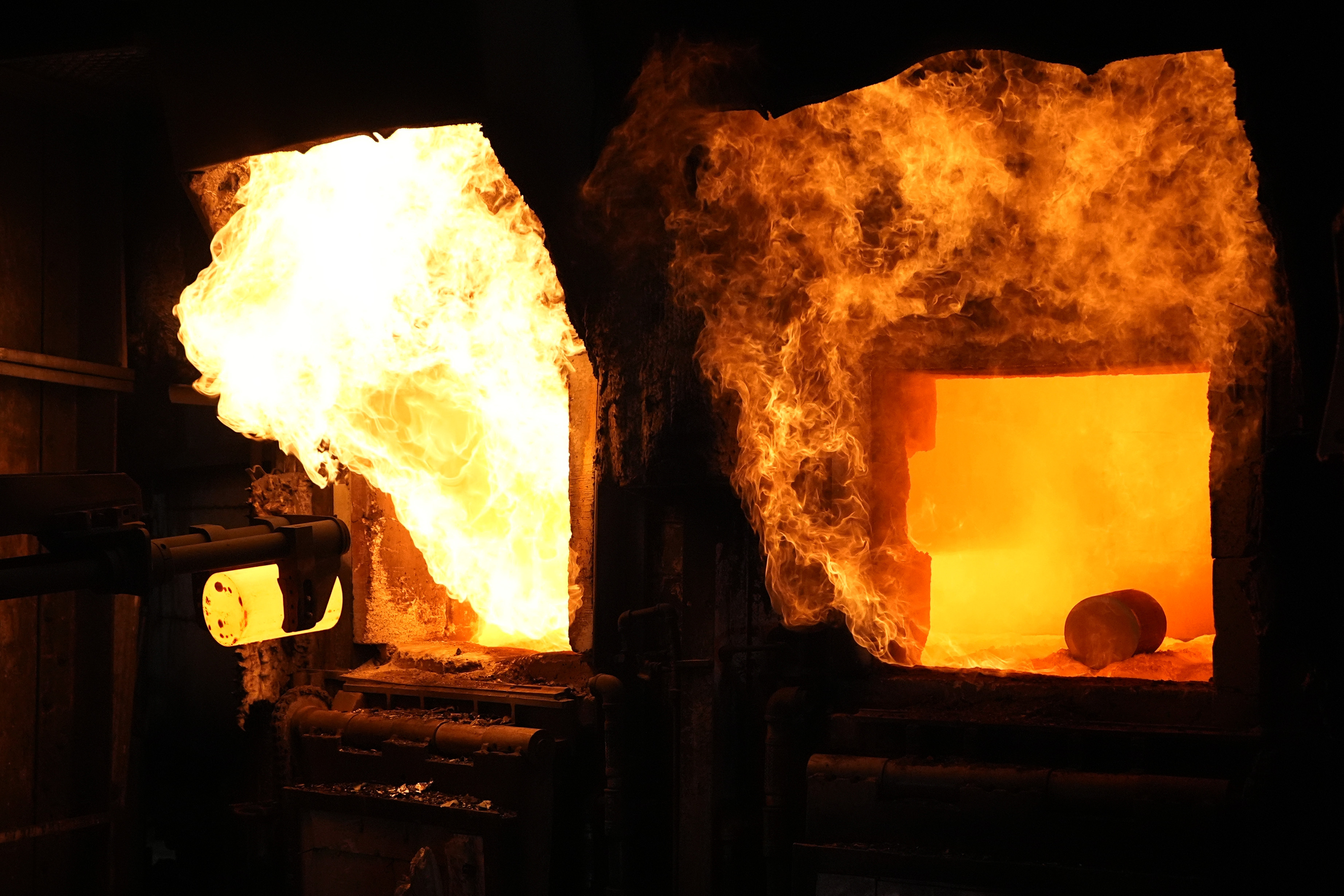 FILE - 155 mm M795 artillery projectiles are manufactured at the Scranton Army Ammunition Plant, Tuesday, Aug. 27, 2024, in Scranton, Pa. (AP Photo/Matt Slocum, File)