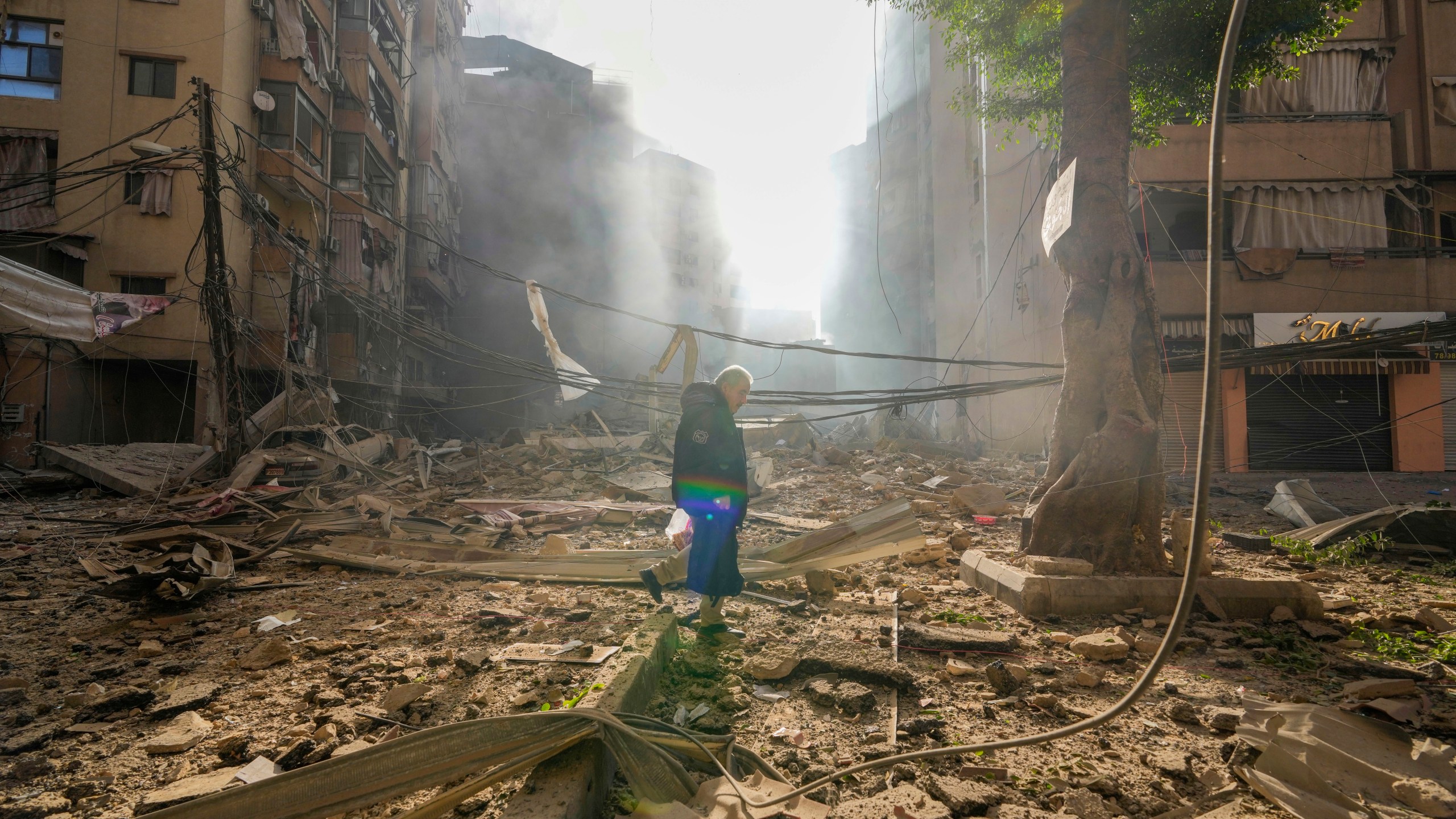 Smoke rises from the site of an Israeli airstrike in Dahiyeh, Beirut, Lebanon, Thursday, Oct. 3, 2024. (AP Photo/Hassan Ammar)