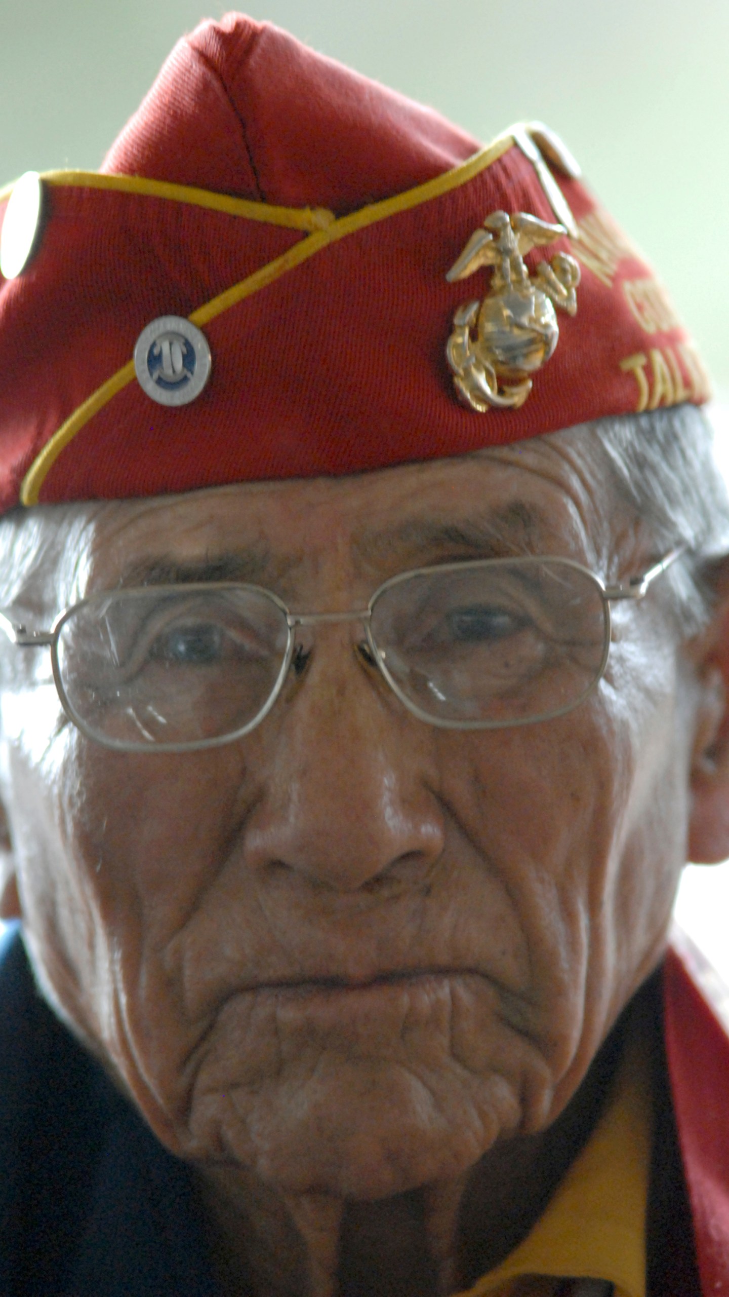 FILE - Navajo Code Talker John Kinsel Sr., of Lukachukai, Ariz., listens as his comrades speak of their WWII experiences Tuesday Aug. 14, 2007, in Window Rock, Ariz. (AP Photo/Donovan Quintero, File)