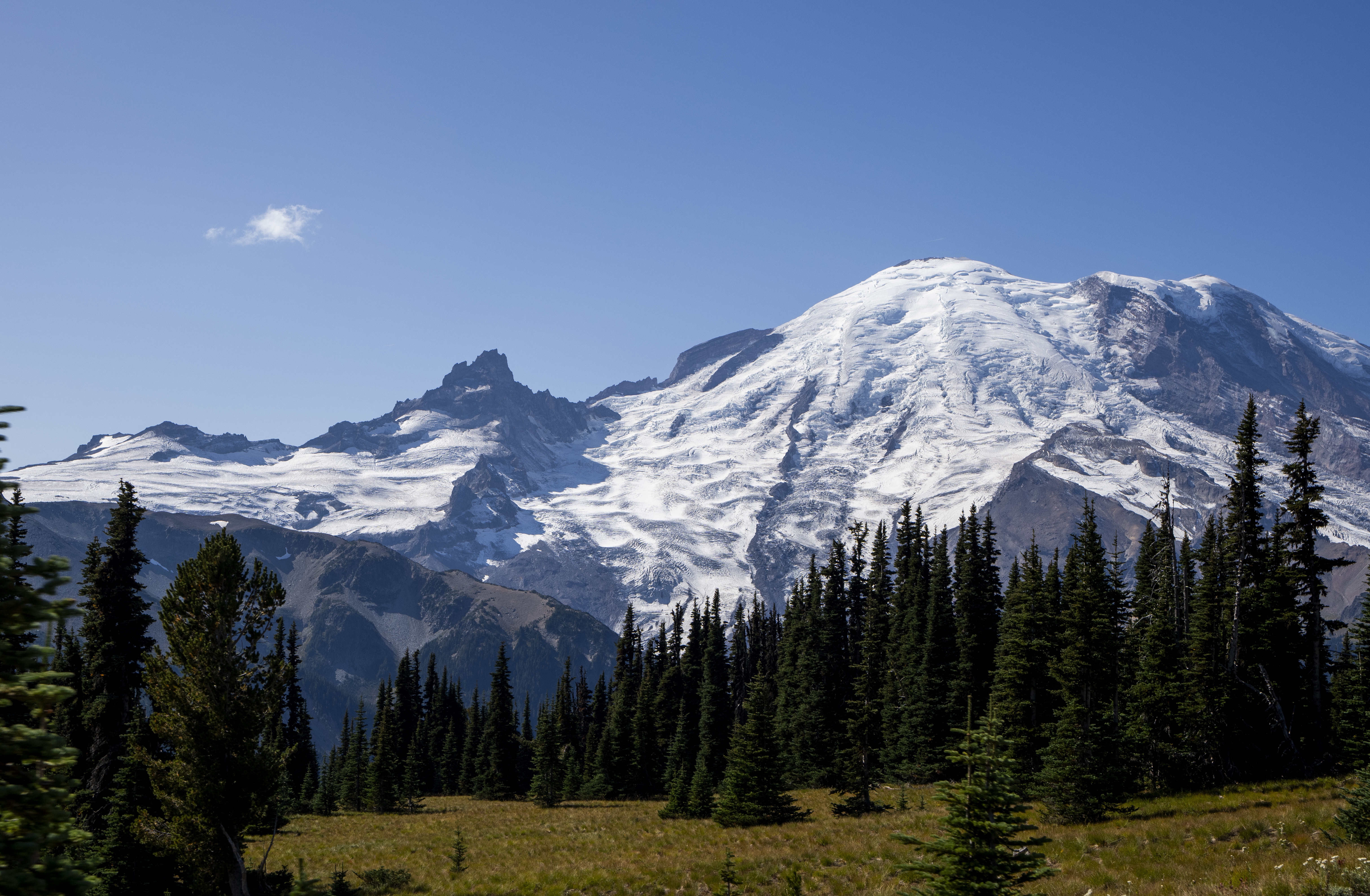 FILE - Mount Rainier is pictured Sept. 21, 2023, at Mount Rainier National Park, from Sunrise, Wash. (AP Photo/Lindsey Wasson, File)