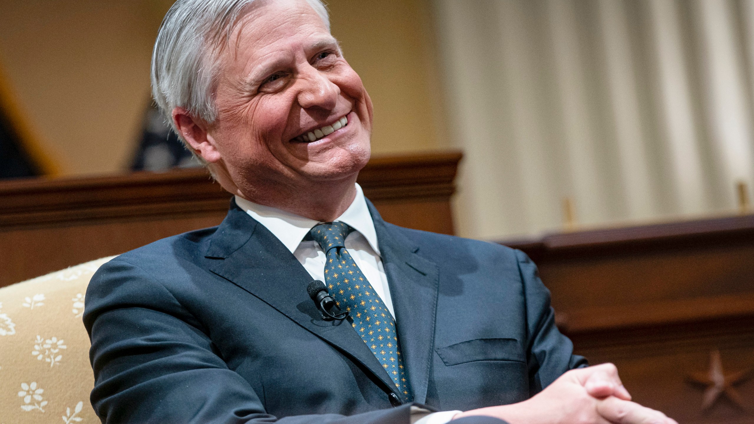 FILE - Historian Jon Meacham speaks on Capitol Hill in Washington, Jan. 6, 2022. (Al Drago/The New York Times via AP, Pool, File)