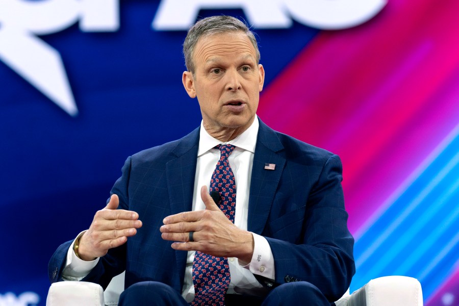 FILE - Rep. Scott Perry, R-Pa., speaks during the Conservative Political Action Conference, CPAC 2024, at the National Harbor in Oxon Hill, Md., Feb. 22, 2024. (AP Photo/Jose Luis Magana, File)