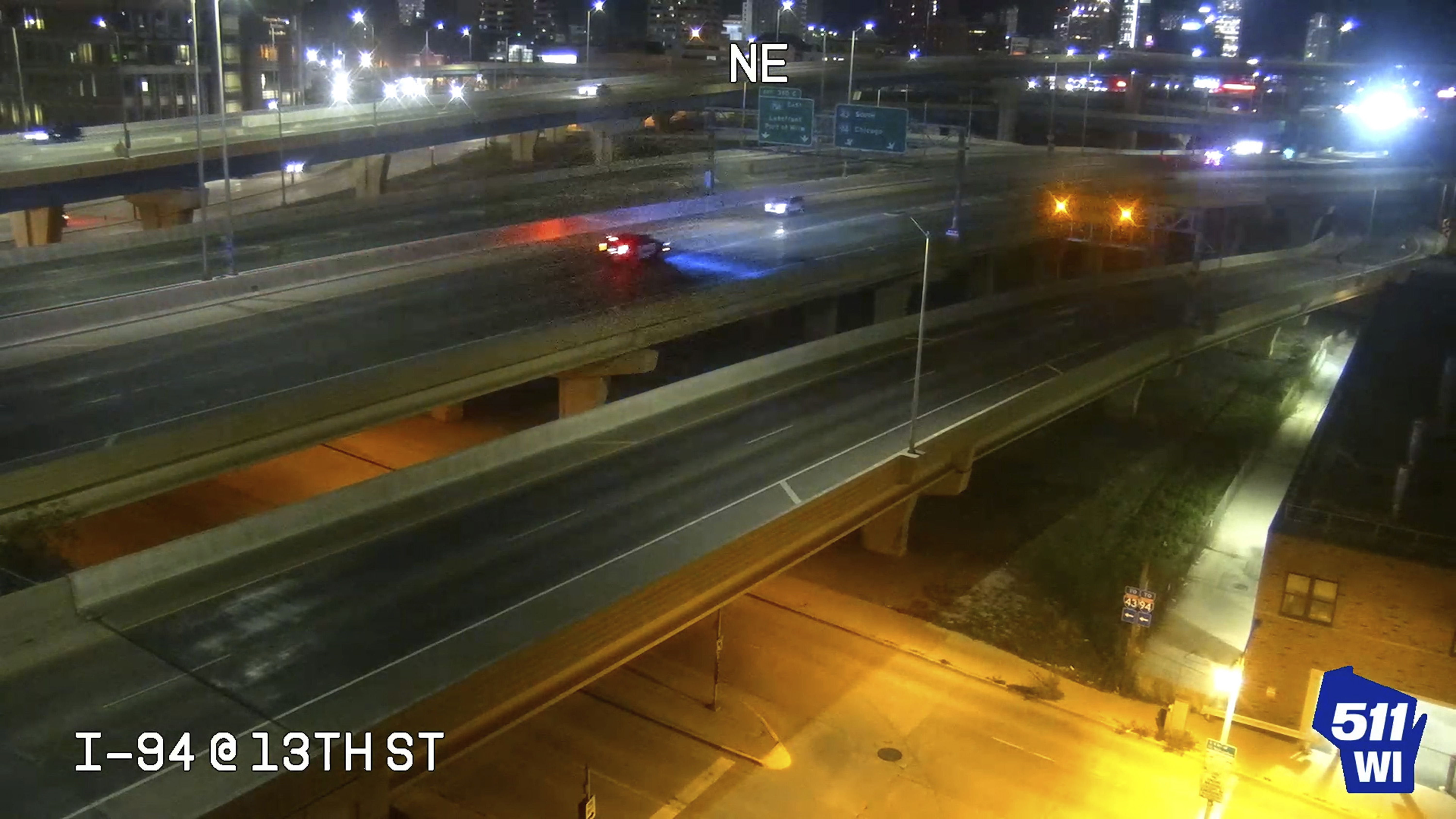 An image captured from Wisconsin Department of Transportation video shows a suspected drunken driver heading the wrong way on Interstate 94, traveling within feet of Vice President Kamala Harris' motorcade following a campaign stop on Monday, Oct. 21, 2024 in Milwaukee, Wis. (Wisconsin Dept. of Transportation via AP)