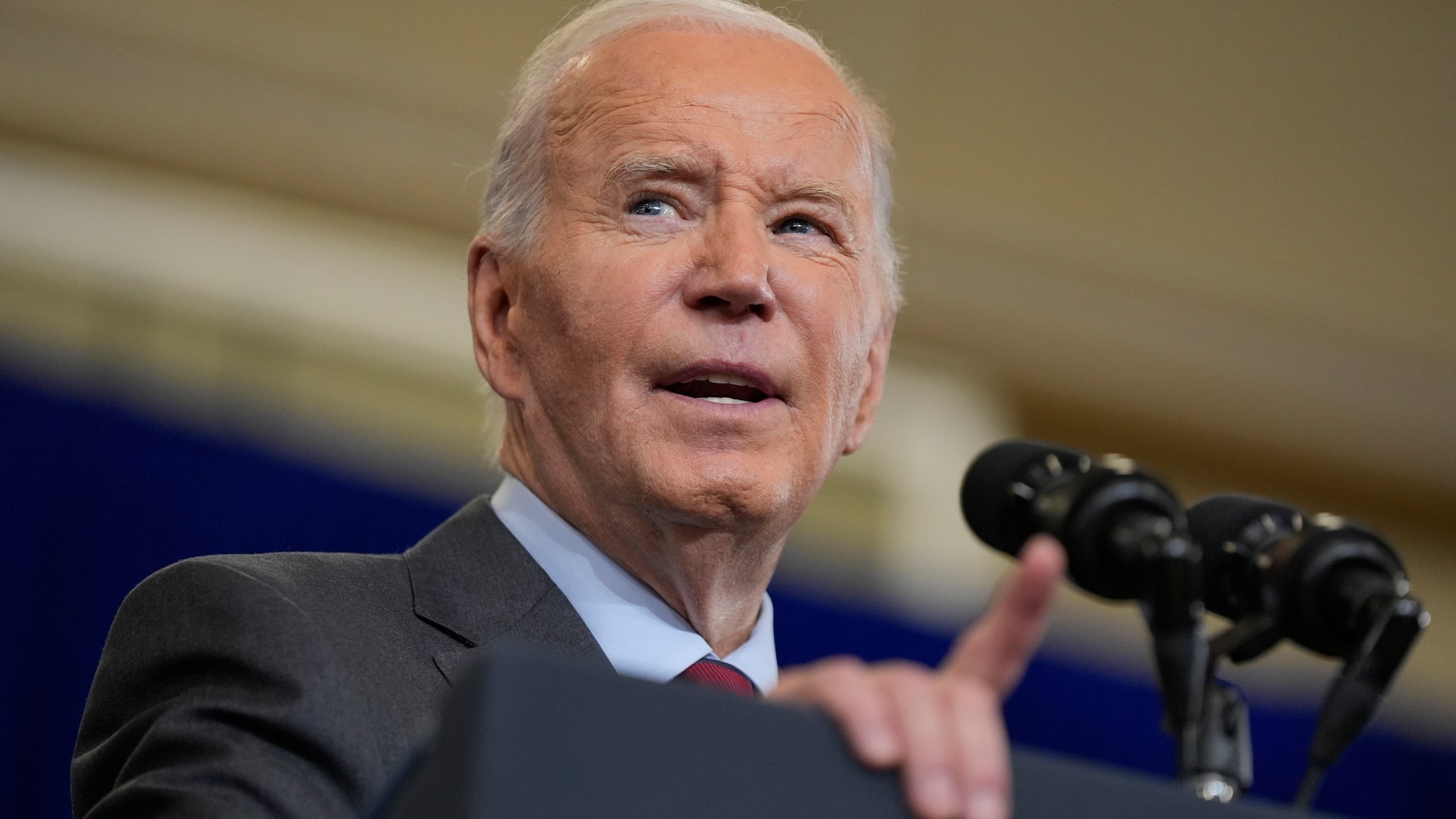 President Joe Biden delivers remarks on lowering the cost of prescription drugs, at NHTI Concord Community College, Tuesday, Oct. 22, 2024, in Concord, N.H. (AP Photo/Manuel Balce Ceneta)