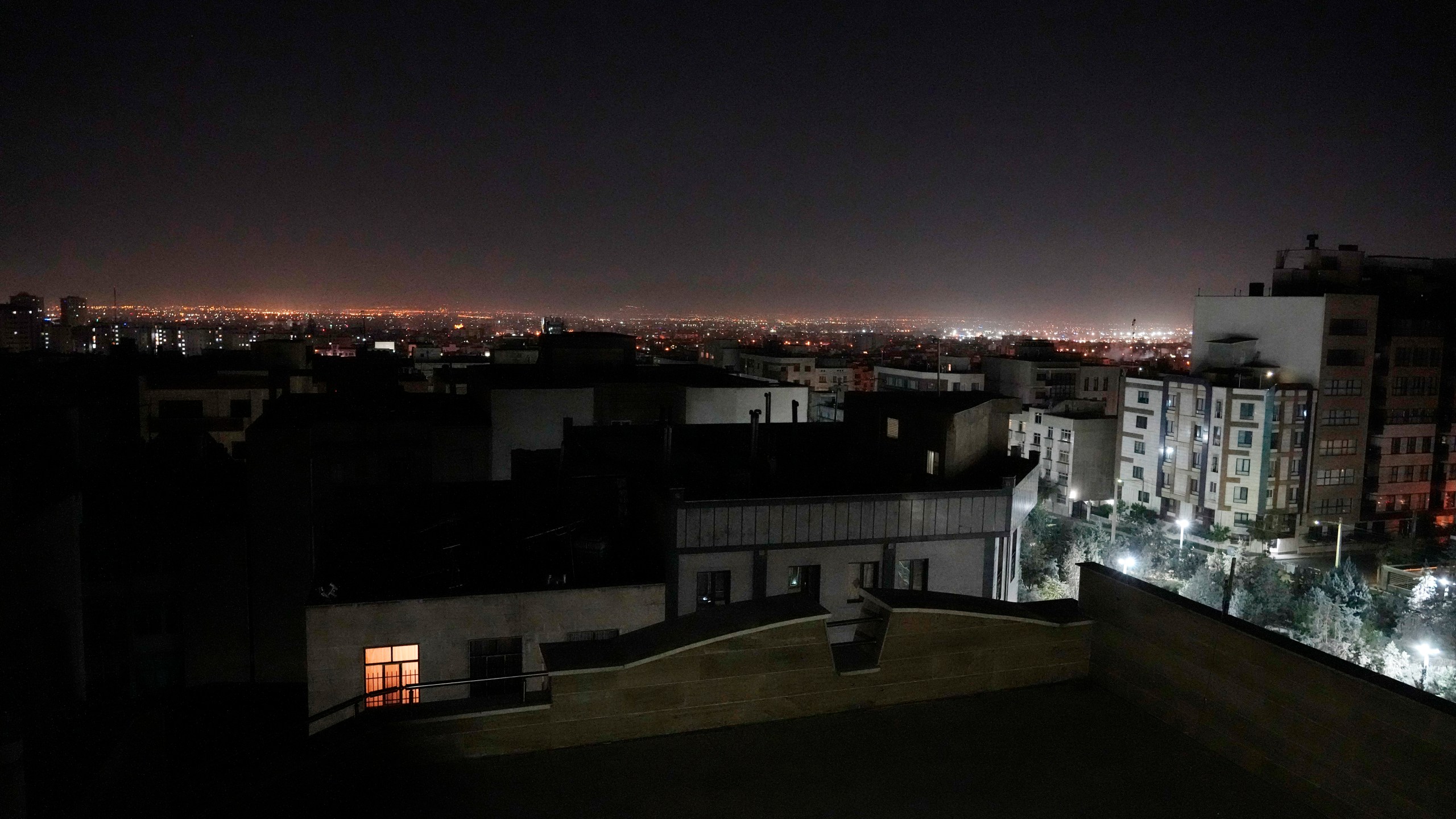 A view of Tehran capital of Iran is seen, early Saturday, Oct. 26, 2024. (AP Photo/Vahid Salemi)