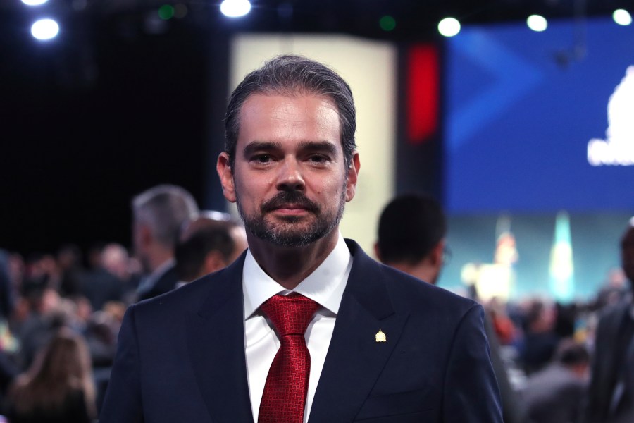 Valdecy Urquiza, Interpol's vice president for the Americas and head of international cooperation at the Brazilian federal police, poses for a portrait at the Interpol General Assembly in Glasgow, Scotland, Monday, Nov. 4, 2024. (AP Photo/Scott Heppell)