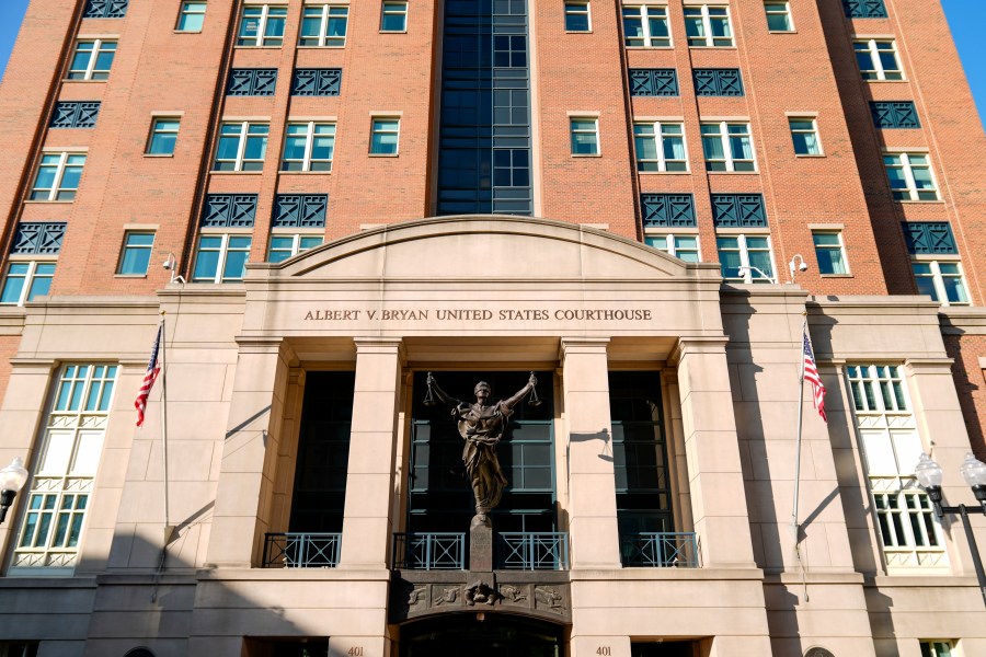 FILE - The U.S. District Court for the Eastern District of Virginia is seen, Sept. 9, 2024, in Alexandria, Va. (AP Photo/Stephanie Scarbrough, File)