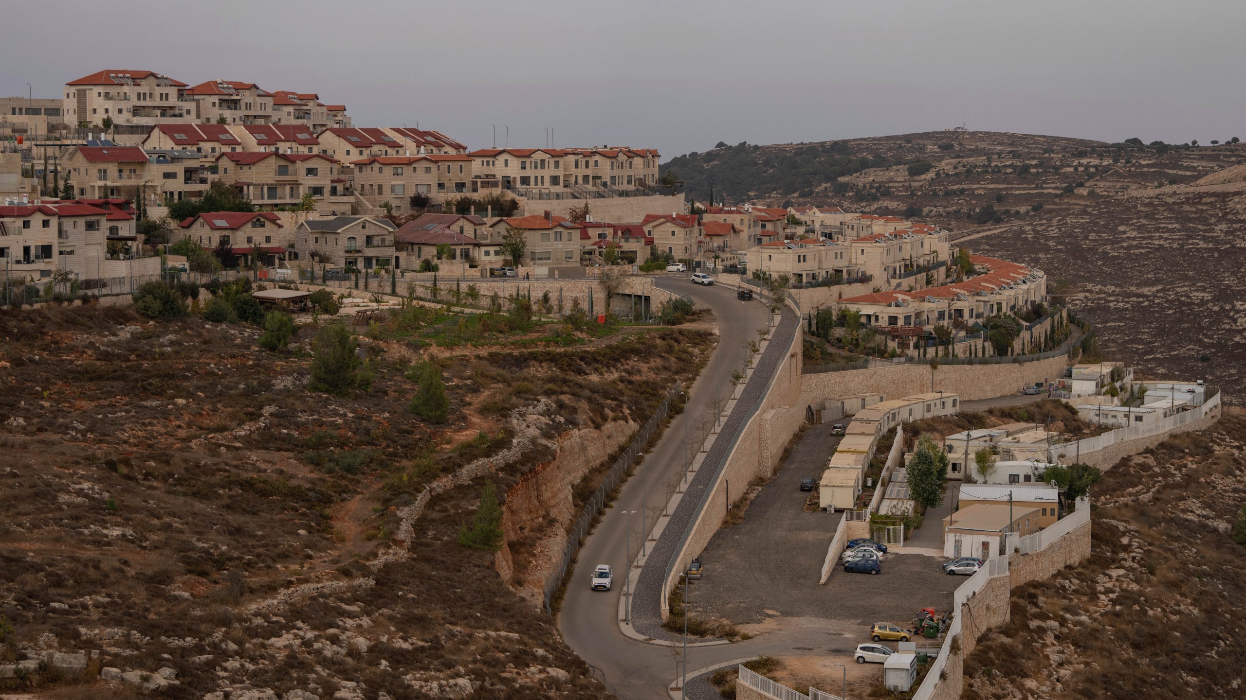 A general view of the West Bank Jewish settlement of Efrat ,Tuesday, Nov. 12, 2024. (AP Photo/Ohad Zwigenberg)