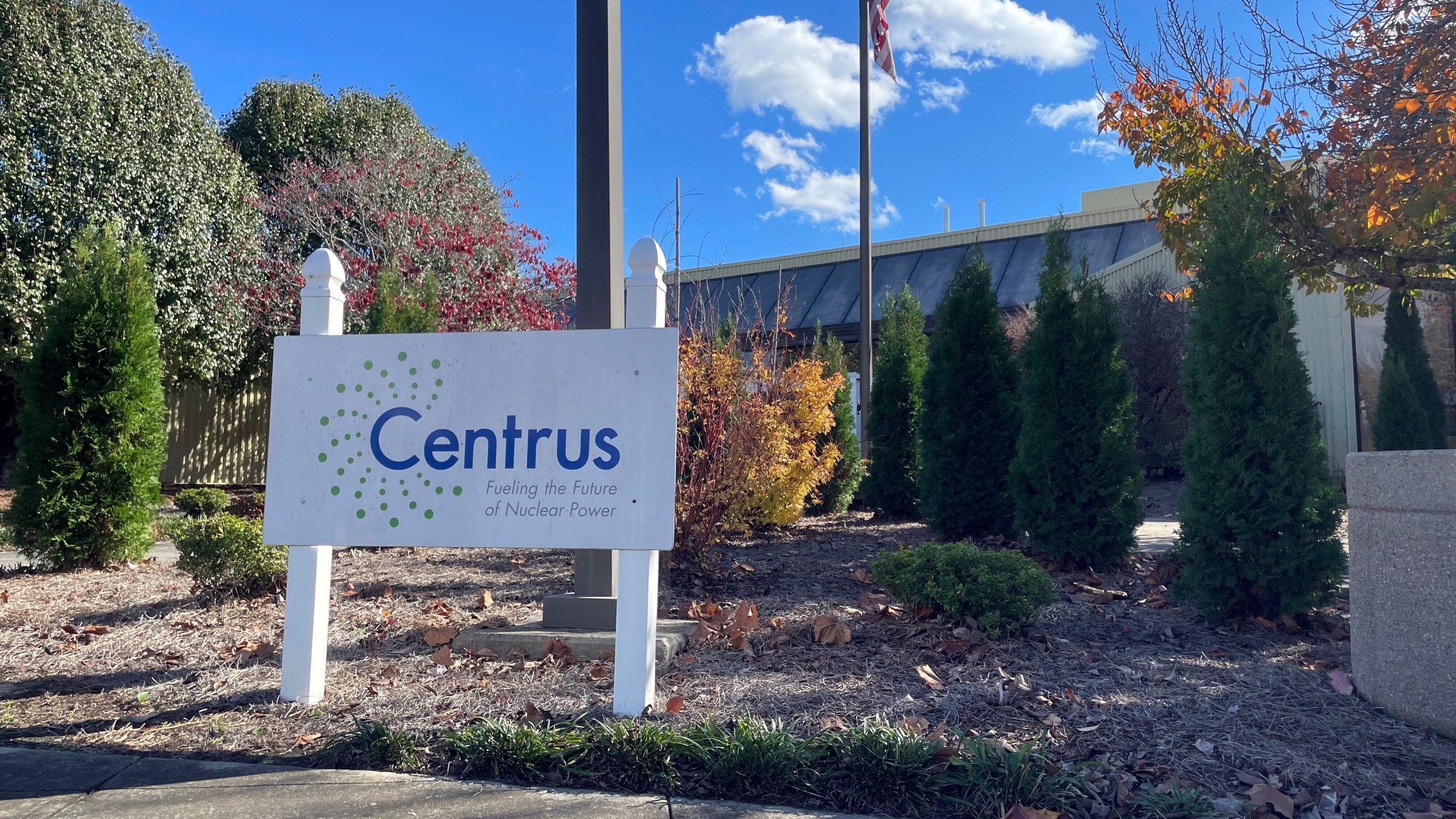 Centrus Energy's Technology and Manufacturing Center in Oak Ridge, Tenn., Wednesday, Nov. 20, 2024, after the company announced an expansion of its production of centrifuges at the Tennessee facility to be used for to enrich uranium, which fuels nuclear power plants, at its operations in Piketon, Ohio. (AP Photo/Jonathan Mattise)