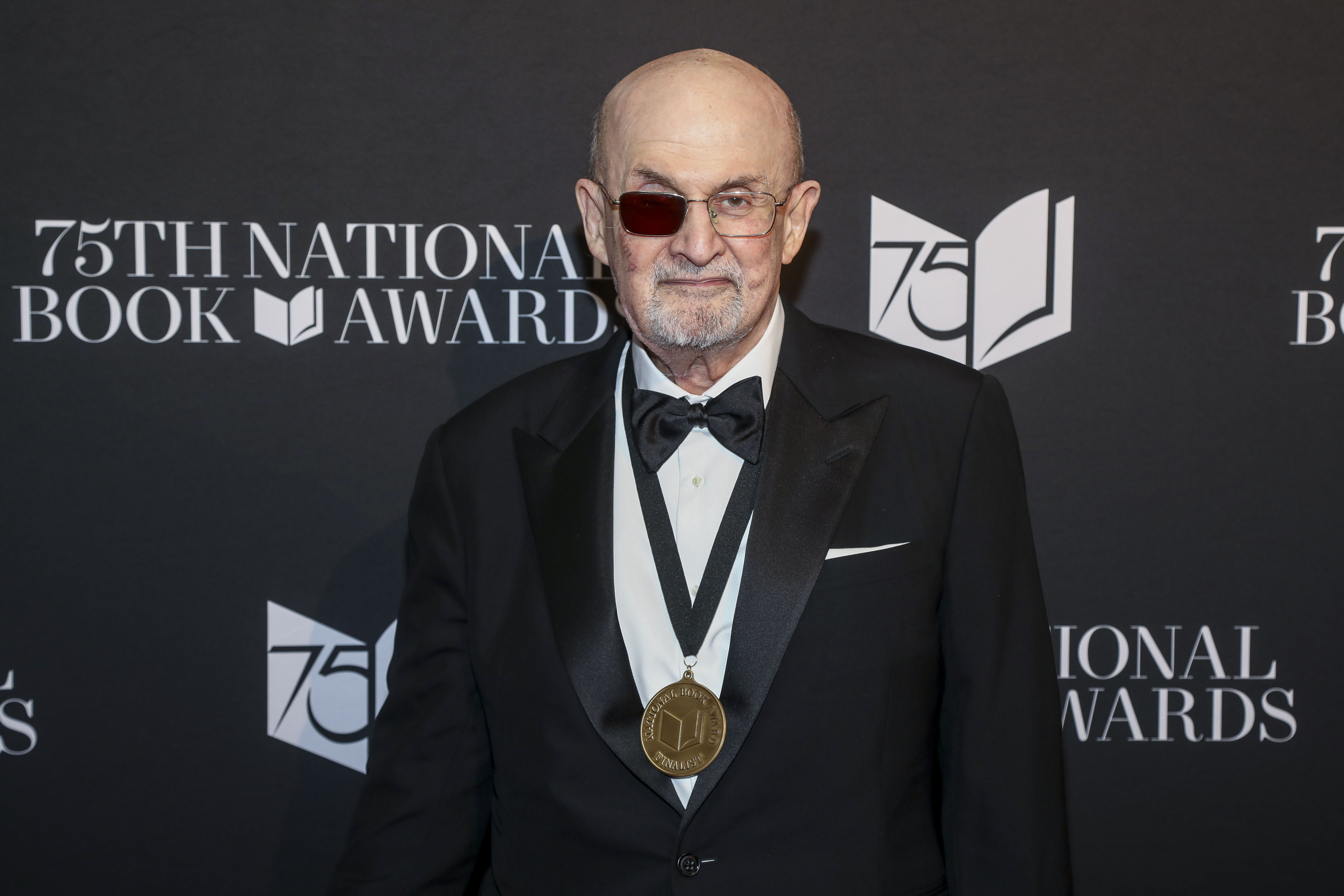 Author Salman Rushdie attends the 75th National Book Awards ceremony at Cipriani Wall Street on Wednesday, Nov. 20, 2024, in New York. (Photo by Andy Kropa/Invision/AP)