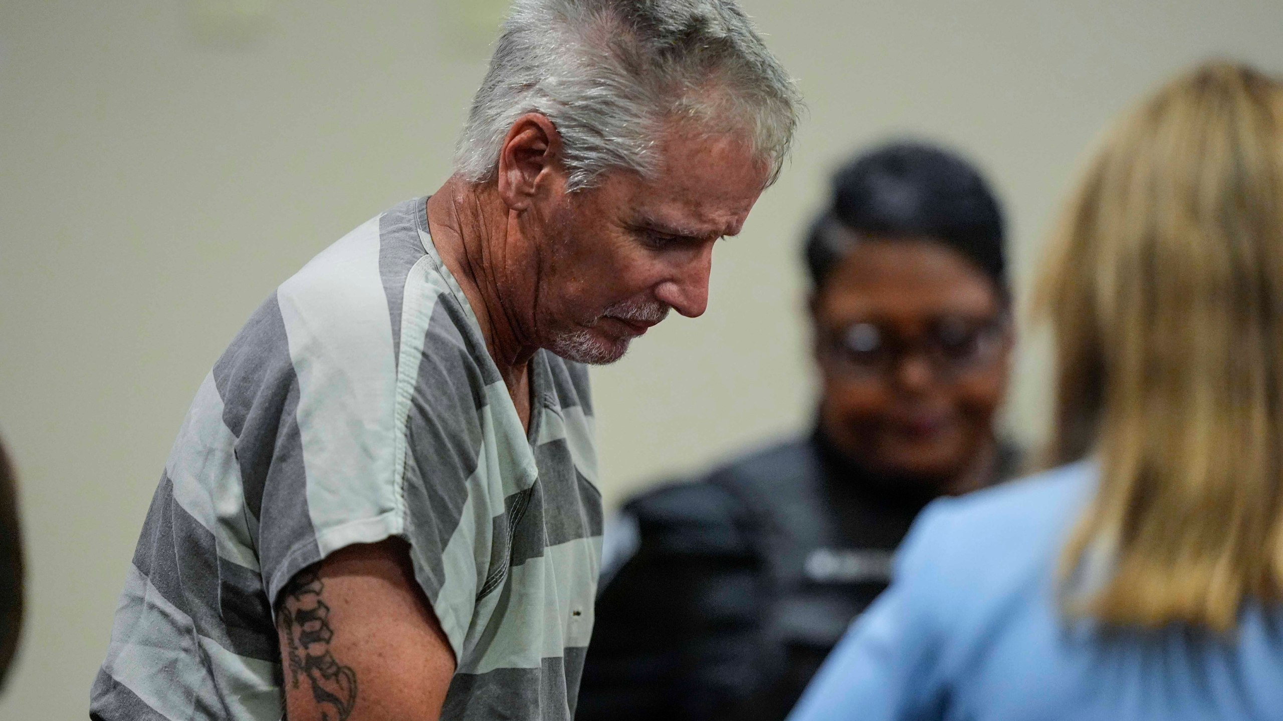 FILE - Colin Gray, the father of Apalachee High School shooter Colt Gray, enters the Barrow County courthouse for his first appearance, Sept. 6, 2024, in Winder, Ga. (AP Photo/Brynn Anderson, Pool, File)