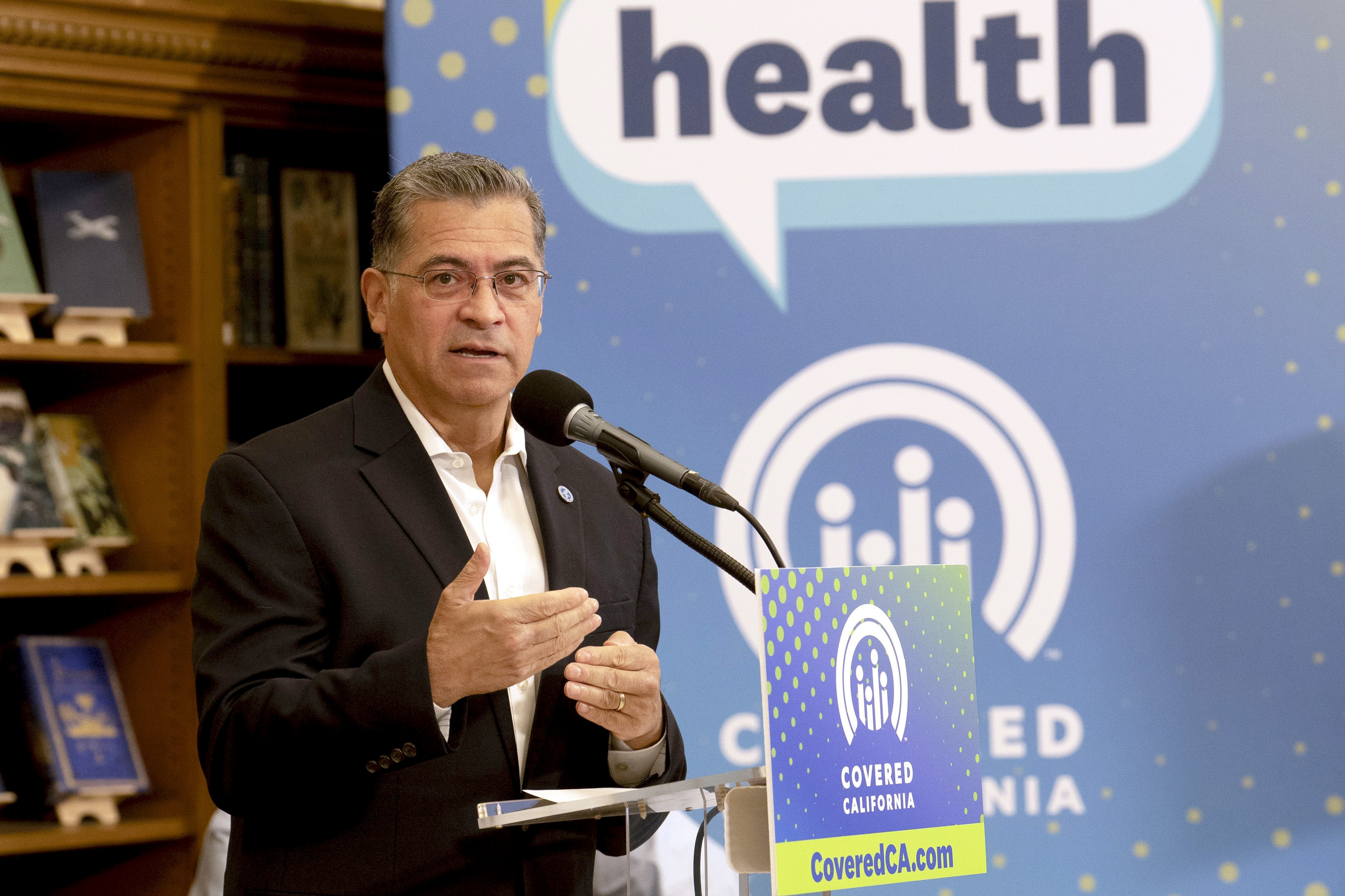 FILE - U.S. Department of Health and Human Services Secretary Xavier Becerra speaks in Sacramento, Calif., Oct. 29, 2024. (AP Photo/Rich Pedroncelli, File)