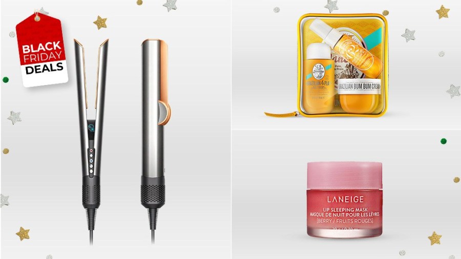 BestReviews illustration / Black Friday luxury beauty  — huge deals on Dyson, Laneige, Olaplex and more