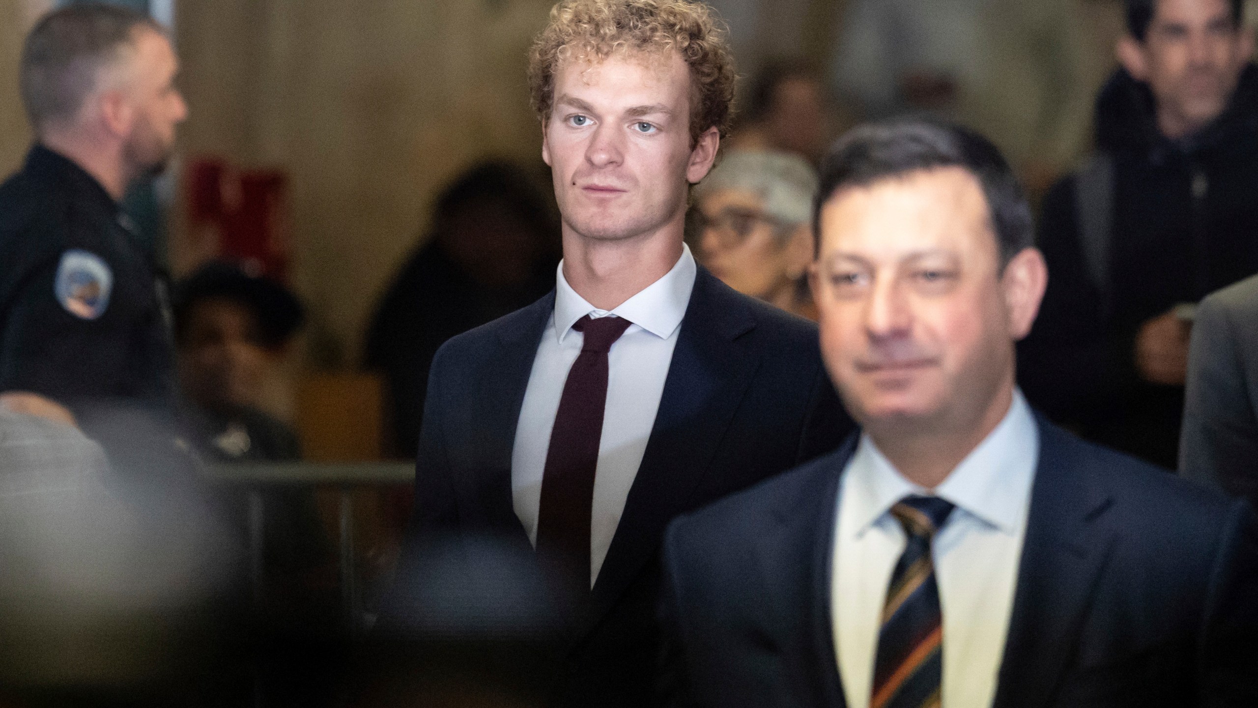 Daniel Penny arrives at the courtroom from a break in New York, Tuesday, Dec. 3, 2024. (AP Photo/Yuki Iwamura)