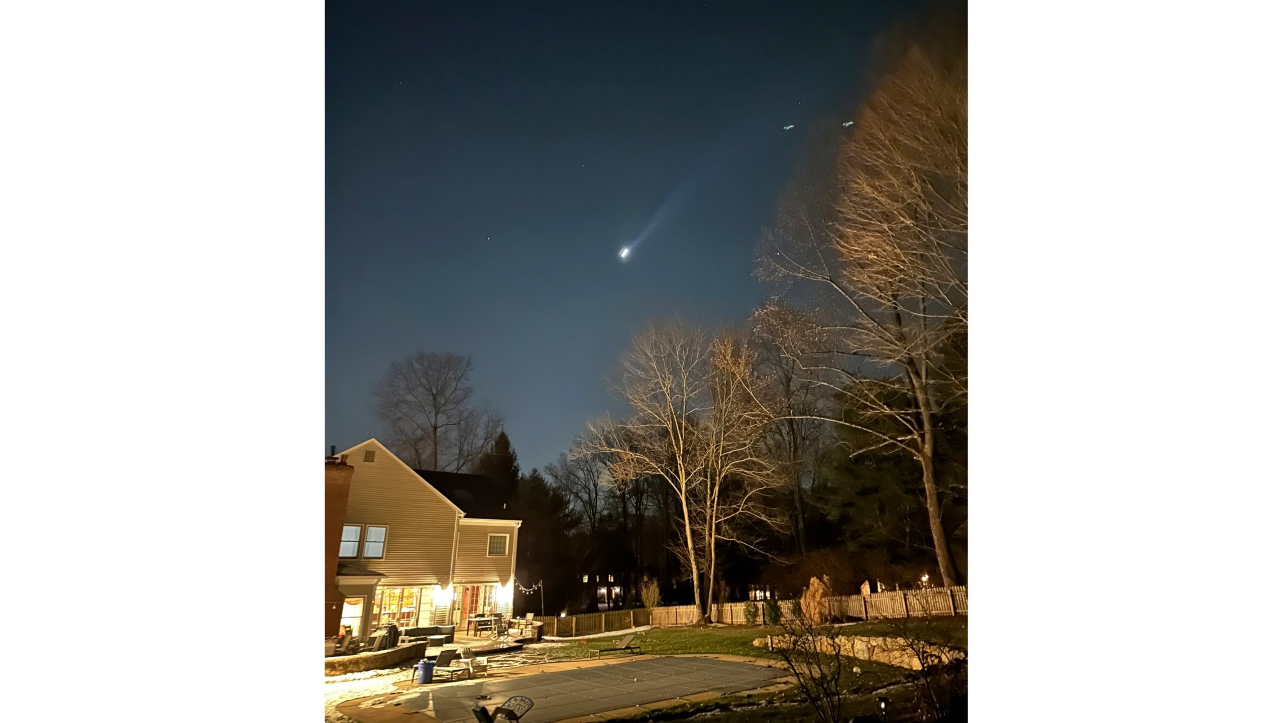 Multiple drones are seen over Bernardsville, N.J., Dec. 5, 2024 (Brian Glenn/TMX via AP)