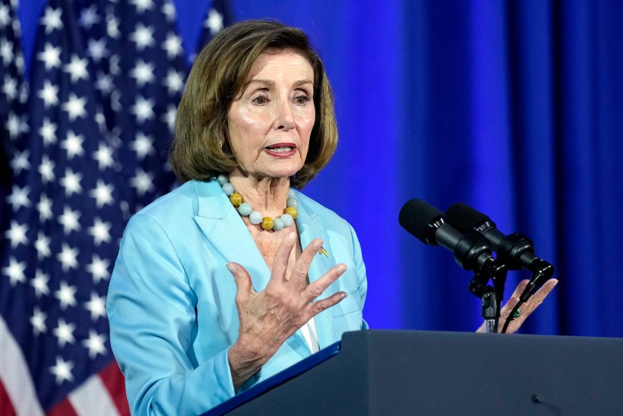 FILE - Rep. Nancy Pelosi, D-Calif., speaks during an event in Washington, June 23, 2023. (AP Photo/Susan Walsh, File)