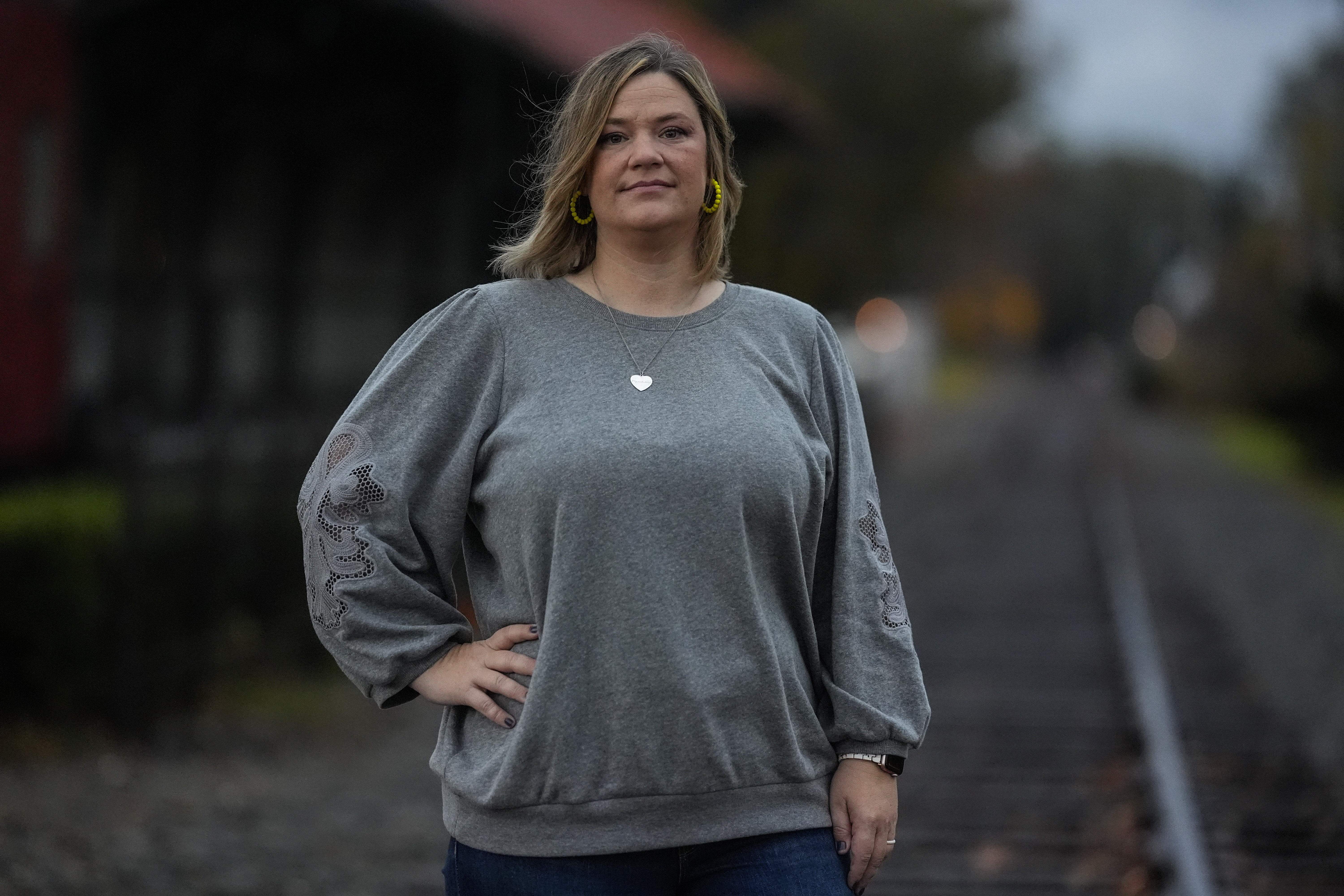 Lisa Webb poses for a photo, Tuesday, Nov. 26, 2024, in Woodstock, Ga. (AP Photo/Mike Stewart)