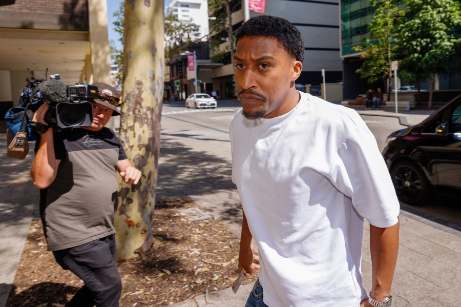 Andres Felipe Valencia Barrientos, the British YouTuber and rapper known as Yung Filly, arrives at the Perth Magistrates Court in Perth, Australia, Thursday, Dec. 19, 2024. (Richard Wainwright/AAP Image via AP)