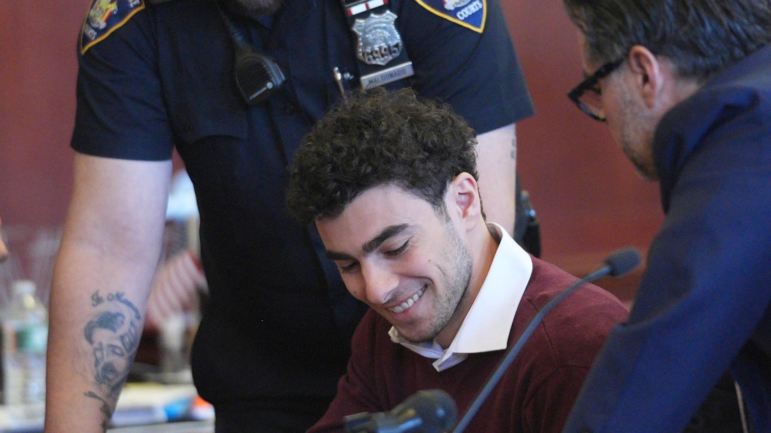 Luigi Mangione appears in Manhattan Criminal court for his arraignment on state murder and terror charges in the killing of UnitedHealthcare CEO Brian Thompson, Monday, Dec. 23, 2024, in New York. (Curtis Means/Pool Photo via AP)