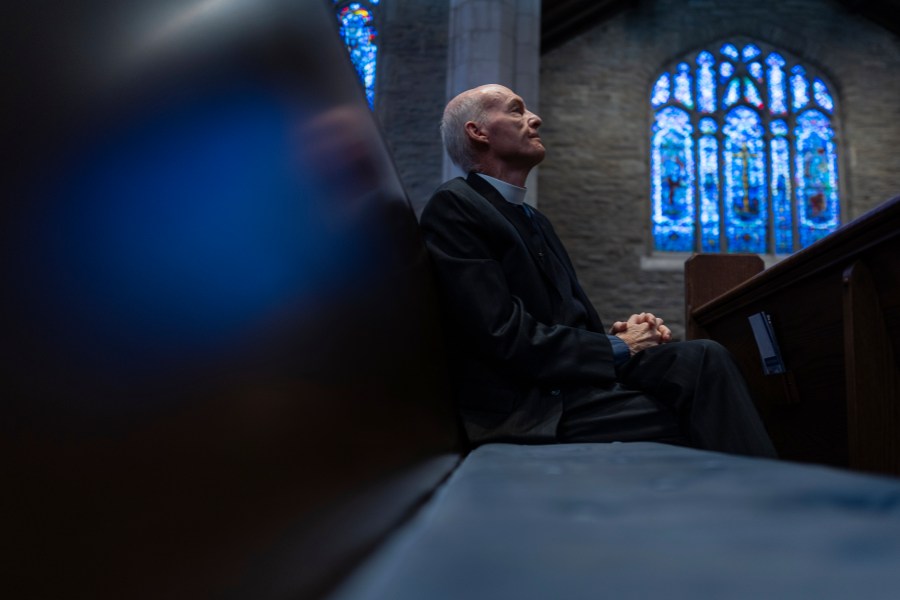 The Rev. Dr. Gregory Knox Jones pauses during an interview with the Associated Press at Westminster Presbyterian Church in Wilmington, Del., Wednesday, Dec. 18, 2024. (AP Photo/Carolyn Kaster)