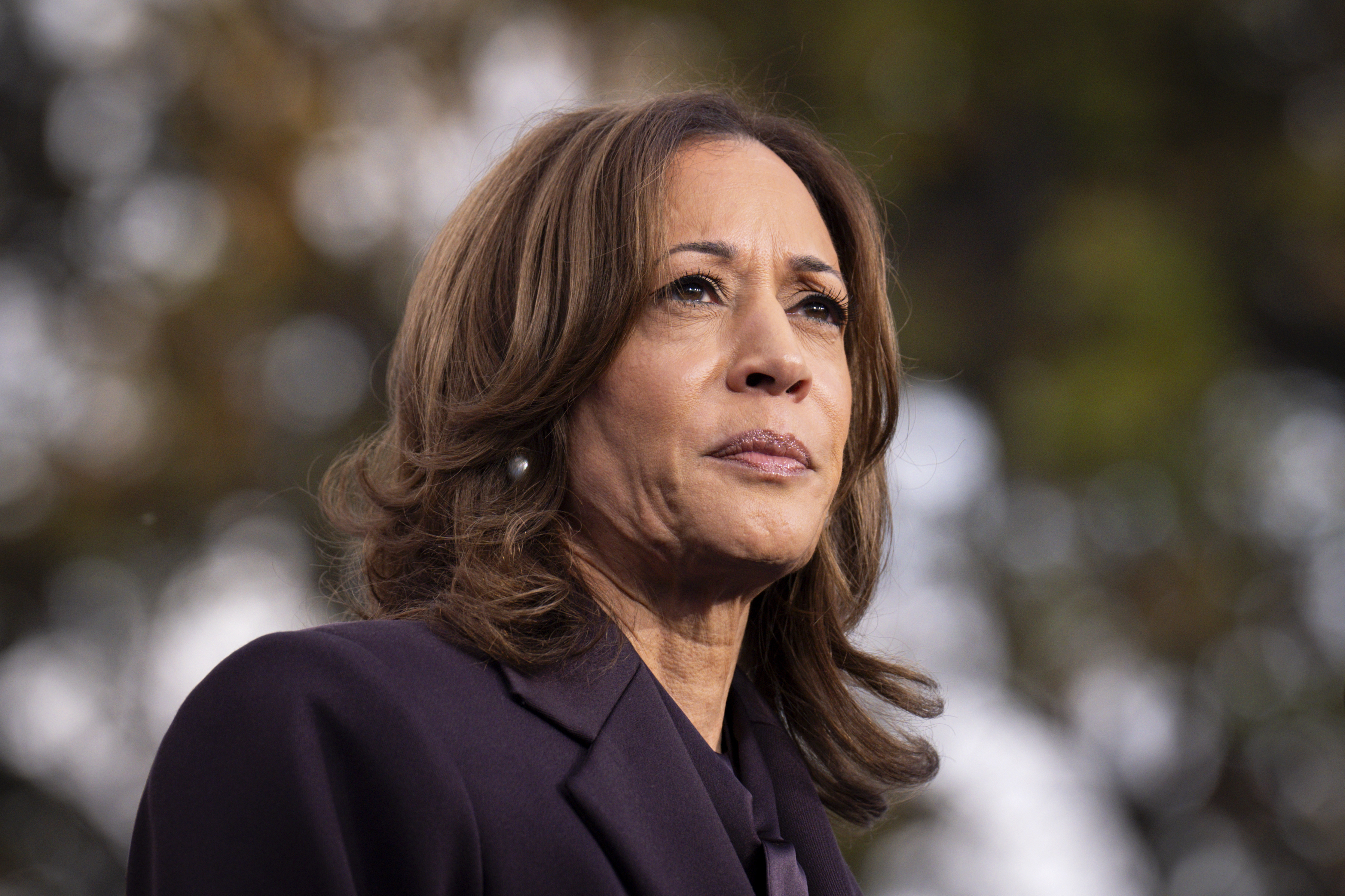 FILE - Democratic presidential nominee Vice President Kamala Harris speaks, Nov. 6, 2024, in Washington. (AP Photo/Jacquelyn Martin, File)