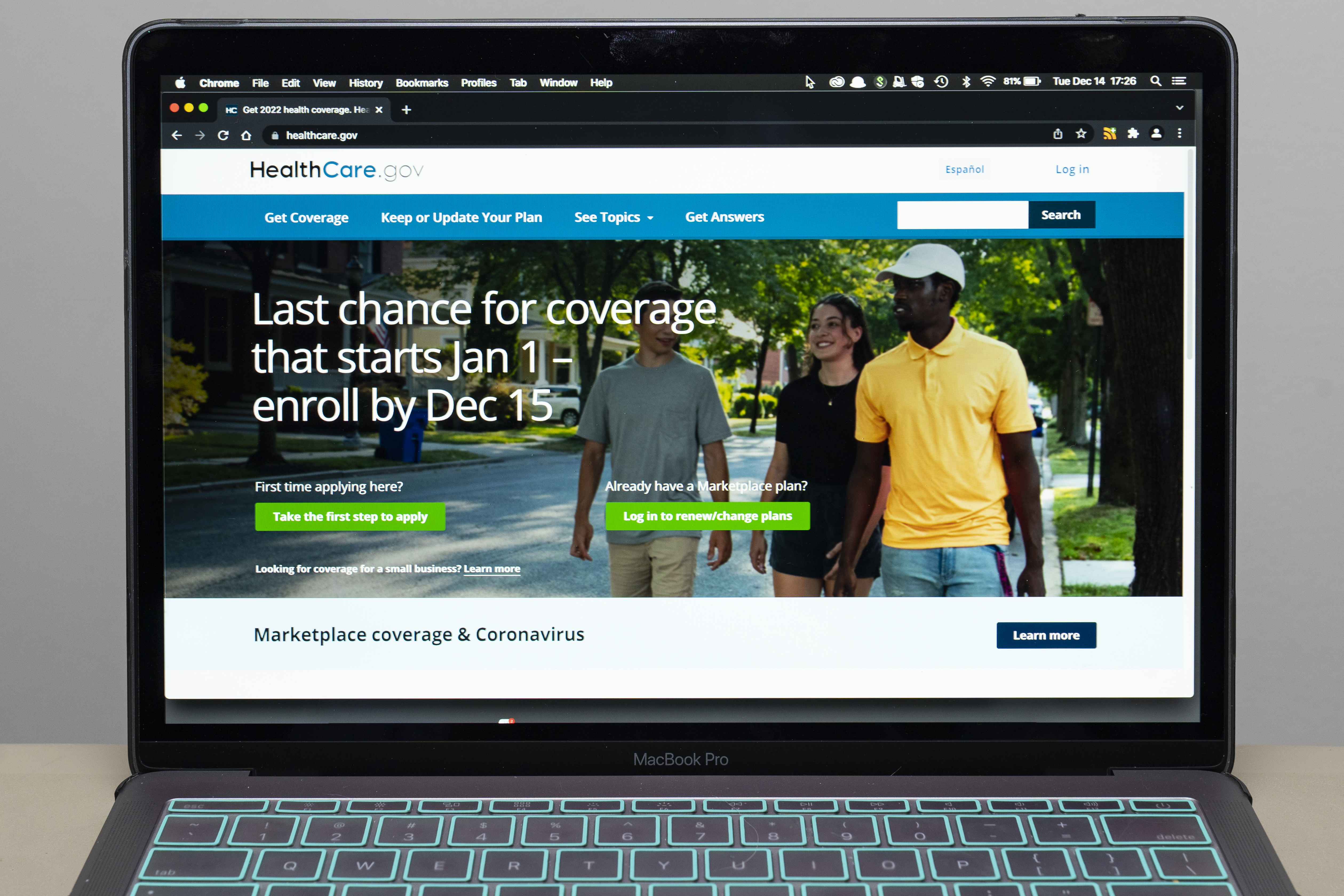 FILE - The healthcare.gov website is seen on Dec. 14, 2021, in Fort Washington, Md. (AP Photo/Alex Brandon, File)