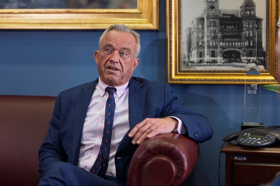 FILE - Robert F. Kennedy Jr., President-elect Donald Trump's nominee to be secretary of Health and Human Services, speaks at the Capitol in Washington, Jan. 9, 2025. (AP Photo/J. Scott Applewhite, file)