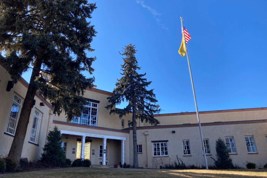 FILE - The New Mexico Supreme Court Building is seen, Jan. 9, 2023, in Santa Fe, N.M. (AP Photo/Morgan Lee, File)