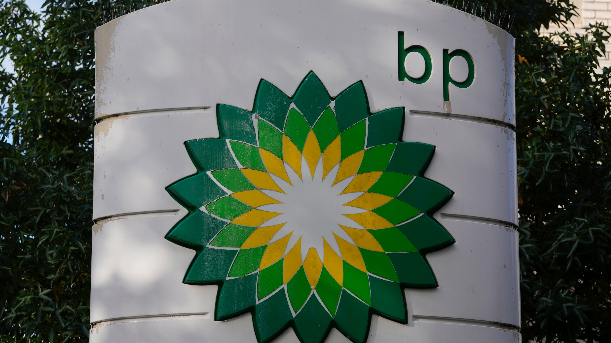 FILE - A logo of BP at a gas station in London, on Nov. 1, 2022. (AP Photo/Kin Cheung, File)