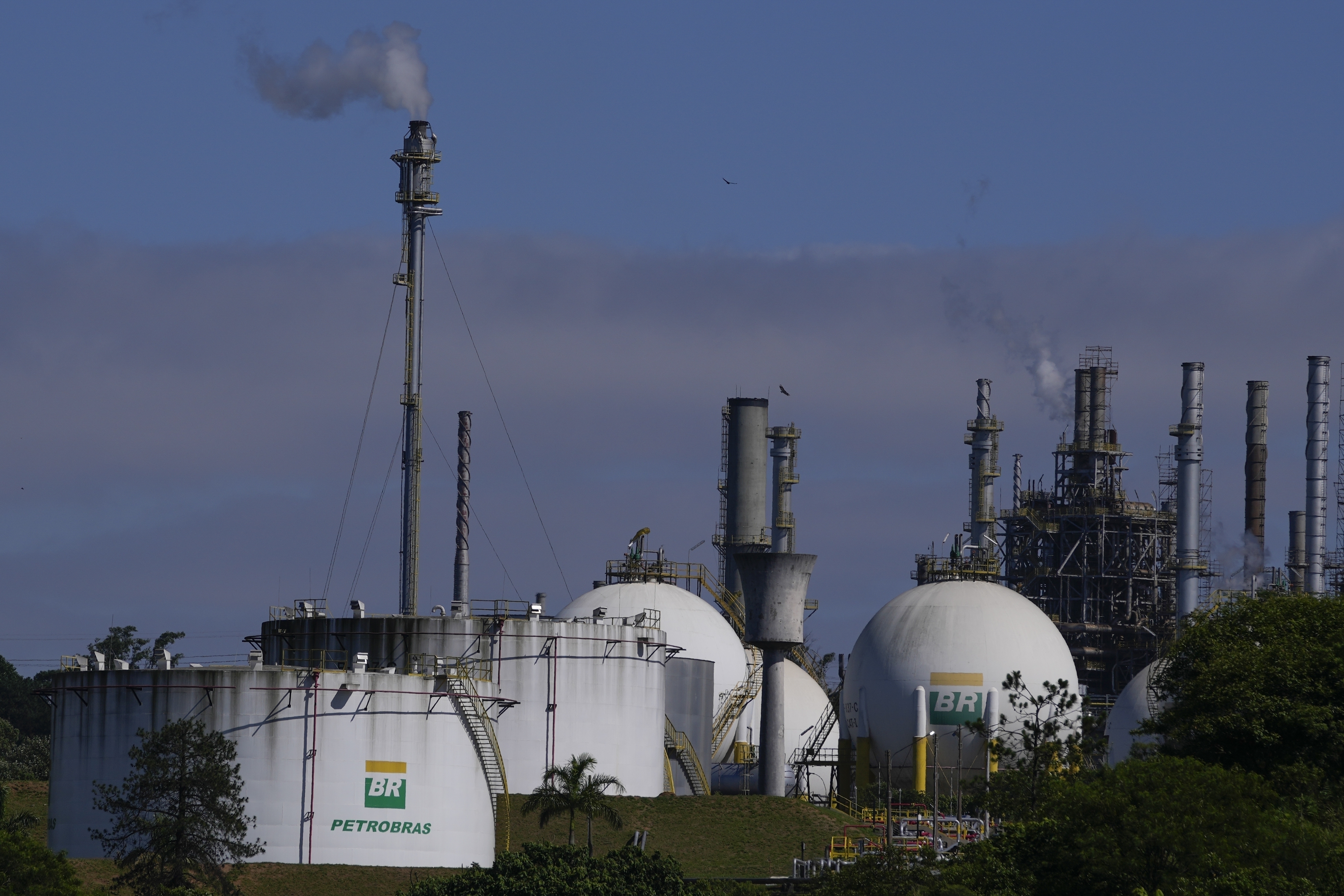 FILE - Capuava oil refinery owned by Petrobras sits in Maui, on the outskirts of Sao Paulo, Brazil, Nov. 6, 2023. (AP Photo/Andre Penner, File)